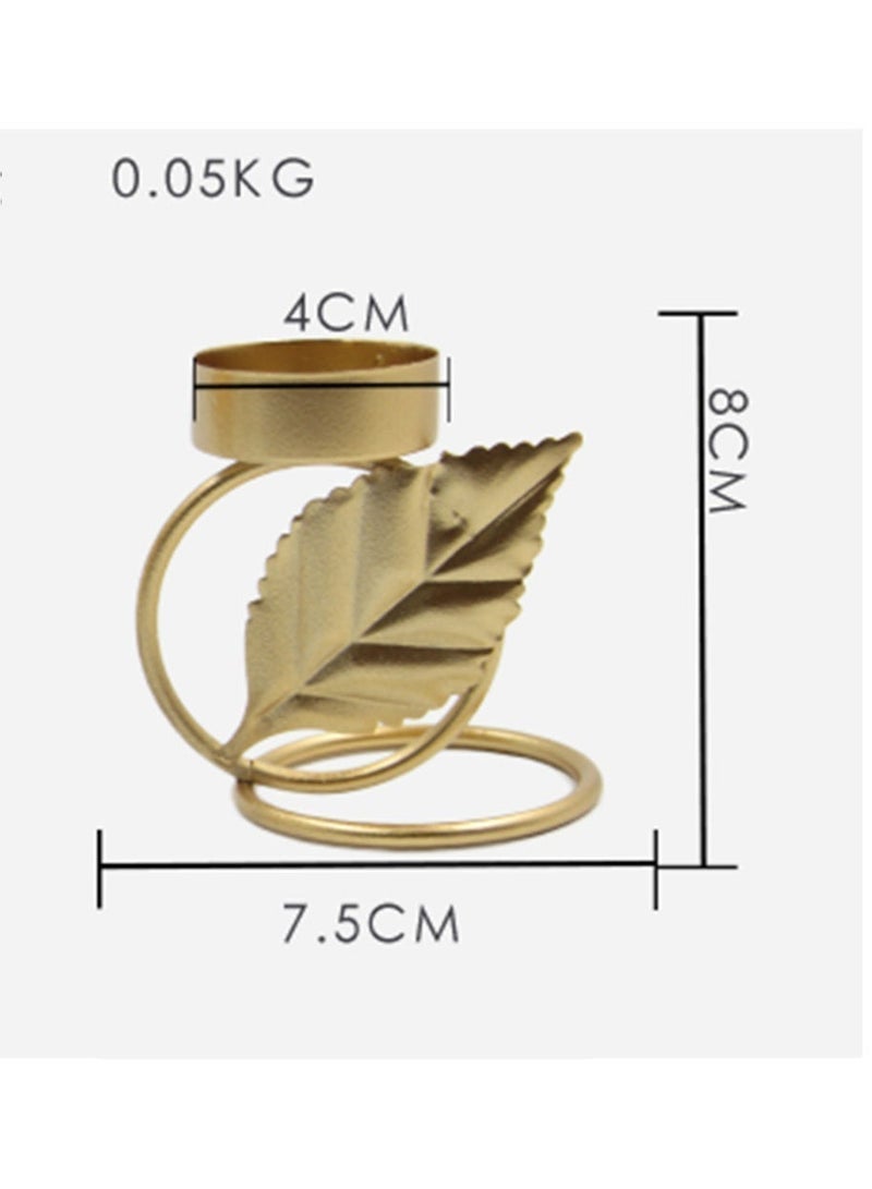 Ecoey Vintage Ginkgo Leaf Iron Candle Holder – Home Decor Atmosphere Candelabra for Bar, B&b, Table Centerpiece, Creative Birthday Gift - Image 5
